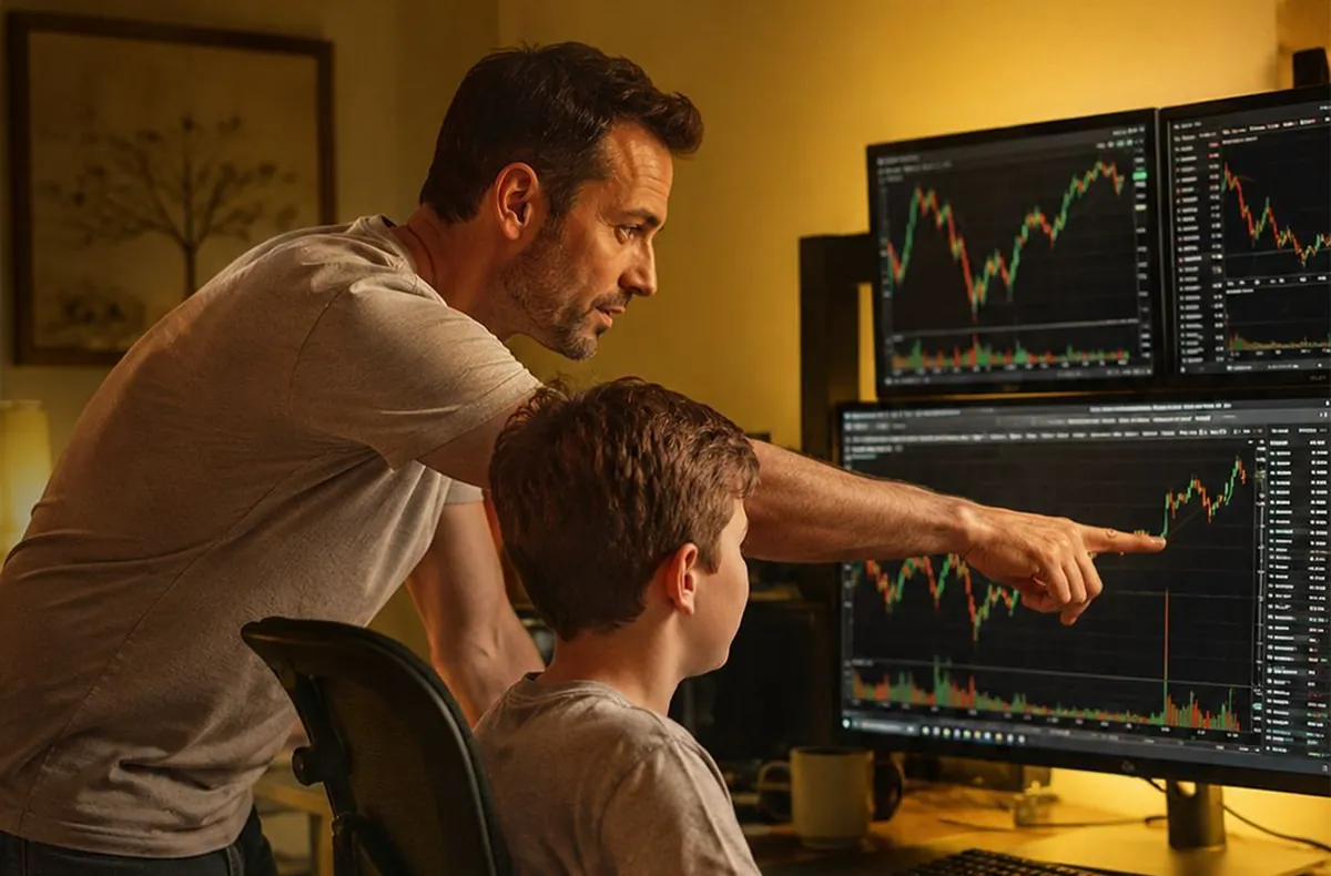 A licensed Smart Online Trader analyst mentoring a trader through live charts